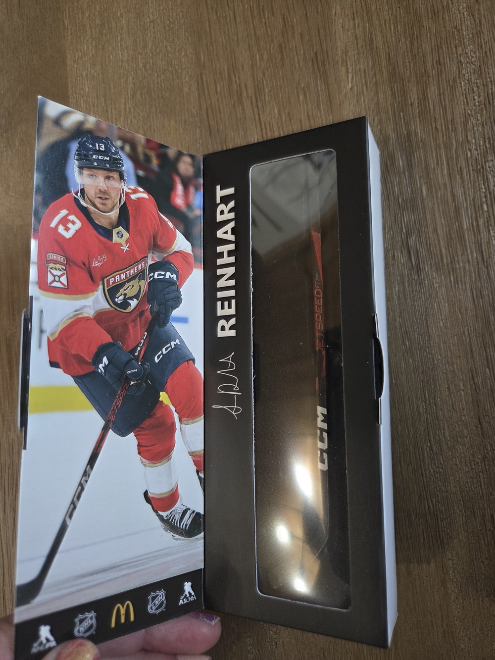CCM Reinhart Black Hockey Stick NHL McDonalds MATTHEWS Star Sticks Collectible